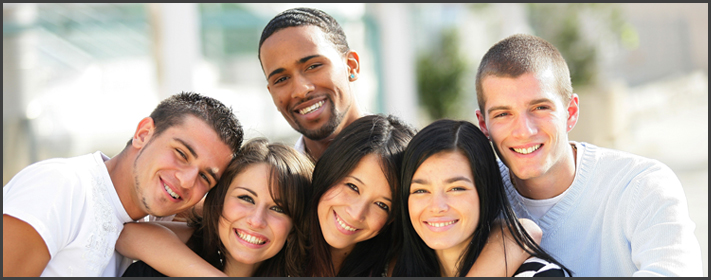 group of smiling people